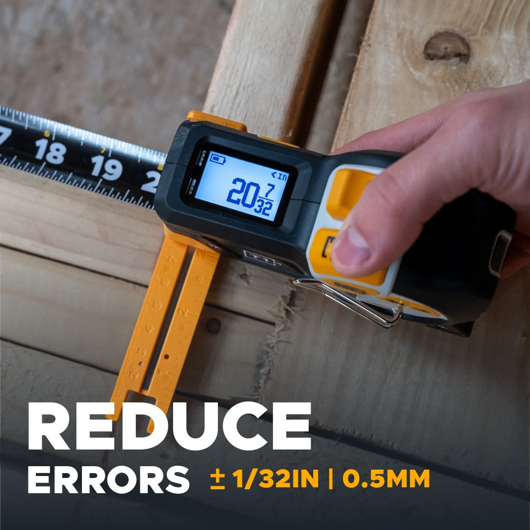 REEKON T1M Utility digital tape measure in use on a jobsite