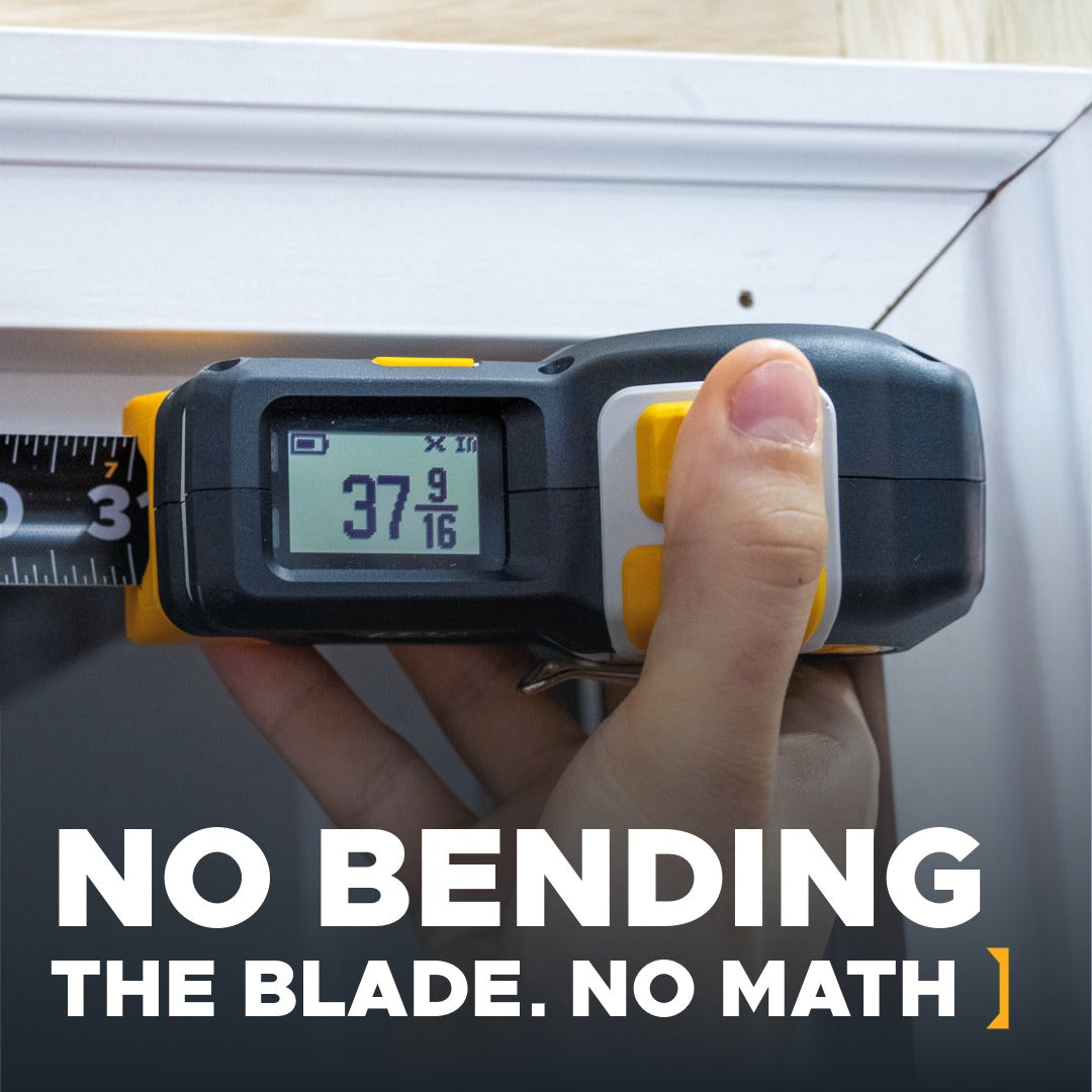REEKON T1M Utility digital tape measure in use on a jobsite