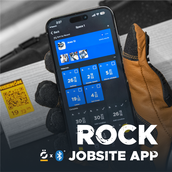 REEKON T1 Tomahawk Digital Tape Measure ROCK Jobsite App