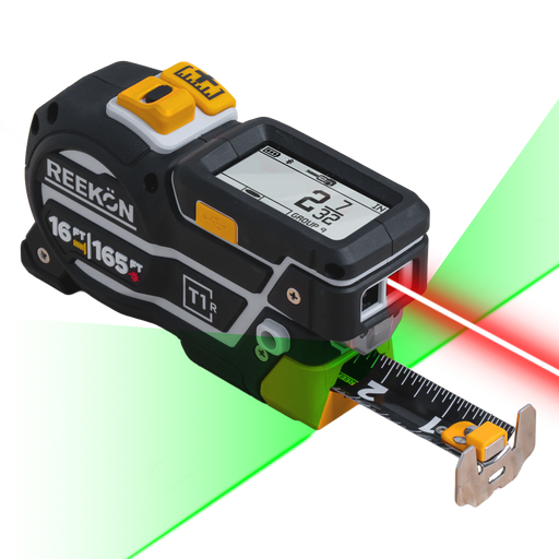 REEKON T1R Range laser tape measure, front product view on a white background